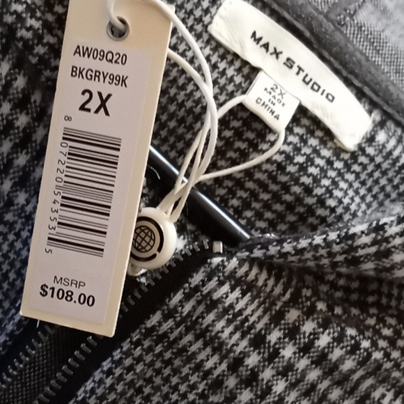 Max Studio hoody, jacket, plaid 2X - Picture 3 of 4